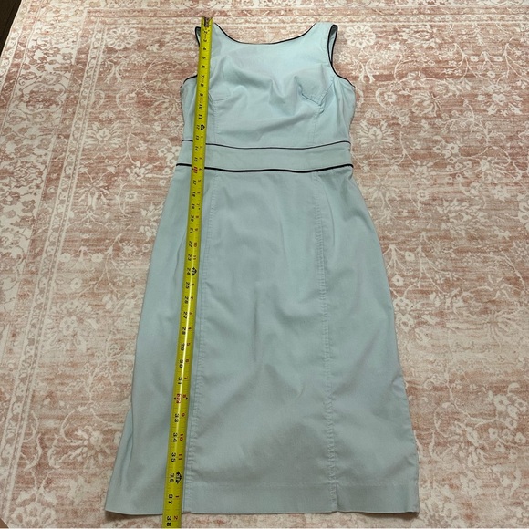 Y2K Baby Blue High Neck Fitted Dress - Picture 6 of 11